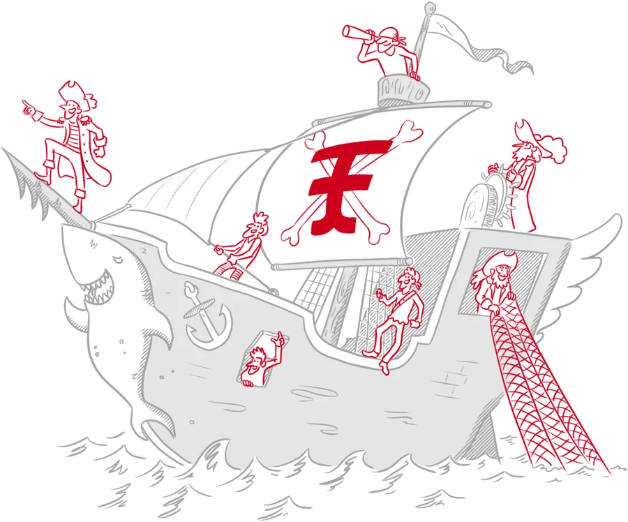 nave pirata joe fontana comunicazione